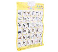 Akozon Akozon Animal Learning Bilingual Poster Wall Chart pour Les Tout-Petits - Graphiques éducatifs en Anglais et Chinois avec Pinyin - Outil d'apprentissage Interactif pour Les Enfants d'âge