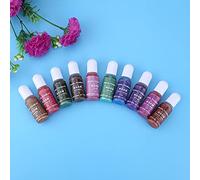 Akozon Akozon élégant Manche en Bois de Santal Bord Stylo à Rouleau de Teinture pour l'artisanat du Cuir Applicateur en Acier Inoxydable Bricolage Touches de Finition (10 couleurs groupe B)