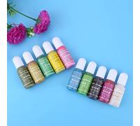 Akozon Akozon élégant Manche en Bois de Santal Bord Stylo à Rouleau de Teinture pour l'artisanat du Cuir Applicateur en Acier Inoxydable Bricolage Touches de Finition (10 couleurs groupe A)