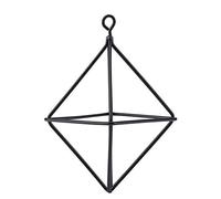 Akozon Akozon élégant Support de Plantes à Air Suspendu avec Motif Floral Géométrique Or Broméliacées Support pour la Maison et Le Bureau D Cor (Black)