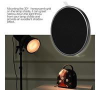 Akozon Akozon Grille en Nid d'abeille 30° pour Réflecteur 7" - Modificateur de Lumière de Photographie 16,8 Cm pour Une Utilisation en Studio et en Portrait