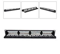 Akozon Akozon Panneau de Brassage CAT6 plaqué Or 24 Ports pour des Solutions Réseau Faciles - Rack de Données Montable avec Gestion Organisée des Câbles pour des Connexions Gigabit Haut Débit