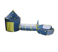 Akozon Akozon Pool de Balle de Tente pour Enfants 3-en-1 et Tunnel Rampant avec Starry Sky Design - Playhouse Amusant pour Les Enfants à Explorer, Lire et