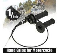 Akozon Améliorez Votre Conduite avec les Poignées d'accélérateur T Wist de 22 Mm pour VTT, Quad et Motos Tout-terrain, Câble Inclus, Installation facile.