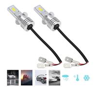 Akozon Ampoule de brouillard LED,Fog Light 2pcs H3 80W 8000K 12-24V cessoire Universel Blanc Ampoule LED avec Decode+ Ampoules Led