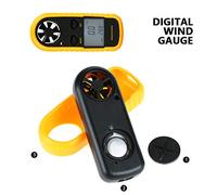 Akozon Anémomètre Numérique Portable Akozon pour Mesurer la Vitesse du Vent - Débitmètre d'Air avec Lecture de la Température, Idéal pour la Voile, la Pêche et les Activités de Plein Air