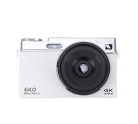 Akozon Appareil Photo Numérique 4K 64MP HD 16X Zoom Numérique Appareil Photo sans Miroir à Mise au Point Automatique avec écran Rabattable de 2,88 Pouces (White)