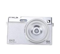 Akozon Appareil Photo Numérique 4K 64MP HD 16X Zoom Numérique Appareil Photo sans Miroir à Mise au Point Automatique avec écran Rabattable de 2,88 Pouces (Silver)