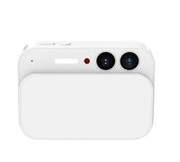 Akozon Appareil Photo Numérique 4K 64MP HD, Couvercle Coulissant, écran Tactile, Divertissement CCD, Vlog, beauté pour étudiants, Selfie (White)