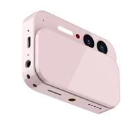 Akozon Appareil Photo Numérique 4K 64MP HD, Couvercle Coulissant, écran Tactile, Divertissement CCD, Vlog, beauté pour étudiants, Selfie (Pink)