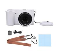 Akozon Appareil Photo Numérique 4K 64MP, Zoom 20X, Anti-secousse, sans Miroir, avec écran Rabattable de 3 Pouces, Flash LED (White)