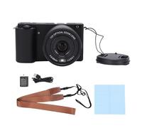 Akozon Appareil Photo Numérique 4K 64MP, Zoom 20X, Anti-secousse, sans Miroir, avec écran Rabattable de 3 Pouces, Flash LED (Black)