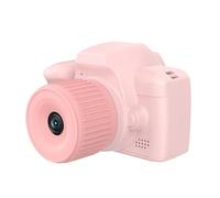 Akozon Appareil Photo Numérique pour Enfants, Double Objectif, écran IPS, Jeu, Musique, Sangle de Cou, Carte TF 32 Go, Lecteur de Carte USB, Anniversaire Christ (Pink)