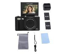 Akozon Appareils Photo Numériques Photographie 5K HD 18x Zoom WiFi Caméra Vidéo Flip Screen 32GB Carte Mémoire Voyage (Black)