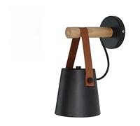 Akozon Applique Murale Led d'intérieur en Bois, 110/240V, Lampe pour Chambre à Coucher, Salon, Couloir, Noir (BLACK)