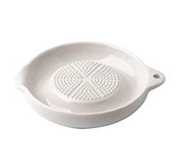 Akozon Assiette en Porcelaine - Roudre en Céramique Polyvalente pour l'ail, l'oignon, Le Fromage et Le Gingembre - Outil d'alimentation Facile à Nettoyer et à Utiliser (abraser)