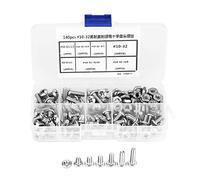 Akozon Assortiment de Vis à Tête Cylindrique en Acier #10-32, 140 Pièces, Attaches Antirouille pour Projets de Réparation et de Bricolage