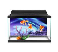 Akozon Autocollant de Fond d'aquarium, Peinture Décorative en PVC, Autocollant de Paysage de Poissons-ruines sous-Marine (61 * 30CM)