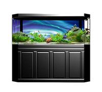 Akozon Autocollant de Fond d'aquarium, Peinture Décorative en PVC, Autocollant de Paysage de Poissons-ruines sous-Marine (122 * 50CM)