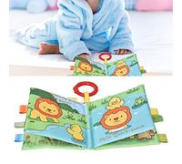 Akozon Baby Soft Tissu Rattle Book - Lion - Infant E Onal Story Book Early Learning Development Toy pour les Bébés 6 Mois et Plus (Lion)