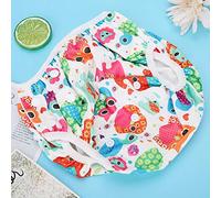 Akozon Baby Swimming Diaper XL - Modèle Floral de Dessin animé, Lavable et Imperméable, Conception Unisexe pour les Nourrissons, Taille Réglable, Fuite et Confortable (D20)