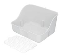 Akozon Bac à Litière pour Cage pour Petits Animaux - Bac à Litière en Plastique ABS Anti-Rayures pour Lapins, Hamsters et Petits Animaux (White)