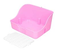 Akozon Bac à Litière pour Cage pour Petits Animaux - Bac à Litière en Plastique ABS Anti-Rayures pour Lapins, Hamsters et Petits Animaux (Pink)