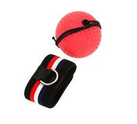 Akozon Ballon d'entraînement de Vitesse de Boxe Réglable pour Adultes, avec Bandeau, Parfait pour Les Exercices de Frappe, Rouge (E305-H04)