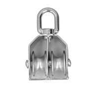 Akozon Bateaux à Poulie à Double Roue Robustes 32 Mm/1,3 Pouces, capacité de 250 Kg en Acier Inoxydable 304, Manutention de Matériaux - Industriel et Scientifique