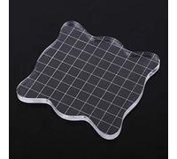 Akozon Blocs de Timbres en Acrylique avec Grilletransparent Tampon Pour Scrapbooking DIY Photo Album Décoratif(10 * 10cm)