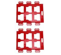 Akozon Boîte à Outils Plaque De Montage En Métal Base De Stockage pour Packout Boîtes Solidement Installé Camion Lits Murs Projets Solution Efficace (rouge)