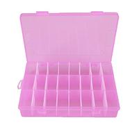 Akozon Boîte de Rangement de Bijoux en Plastique Réglable à 24 Grilles, Organisateur Détachable, étui à Perles, Mots-clés Orange, Conteneur de Bijoux, Fourniture Artisanale, Organisateur de Perles,