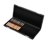 Akozon Boîte de Rangement en Bois et Cuir PU pour Hautbois, Porte-Anches, Boîte de Rangement pour 20 Anches 3 (20PCS)