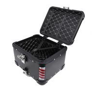 Akozon Boîte Supérieure de Moto 45L, Serrure de sécurité en Alliage D'aluminium, Ajustement Universel, Coffre Résistant à l'eau, Fixation Rétractable et Mécanisme d'attache de sécurité