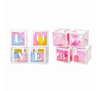 Akozon Boîtes à Ballons Blanches Transparentes pour Décorations de Douche et de Fiançailles - Boîtes à Blocs Réutilisables pour Propositions de Fête, Anniversaires et Décoration d'intérieur