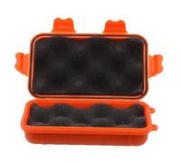 Akozon Boîtier étanche de Protection Contre Les Chocs pour Petits Objets, | Boîte de rangement extérieure en plastique, étui scellé antichoc pour voyage, usage domestique, noir, Orange