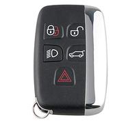 Akozon Boîtier Porte-clés de Voiture, 5 Boutons ABS Noir Voiture Intelligente télécommande Porte-clés Coque Accessoires de Coque adaptés pour Evoque 2012-2016