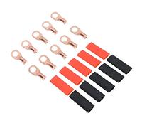 Akozon Bornes de Fil 8AWG 3/8 Pouces, Connecteurs Nus en Cuivre, Panneaux Solaires de Voiture Haute Température, Marine, 10 Pièces