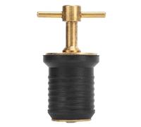 Akozon Bouchon de Vidange de Matériel Marin Tournant et Design-Bouchon de Vidange à Poignée en T en Laiton pour Bateau Marin, Yachts et Navires (1 Pouce)