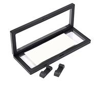 Akozon Bourse d'exposition Flottante 3D pour Les Pièces et Les Médaillons - Vitrine Innovante de Bureau avec Deux Bases pour Une visibilité Améliorée et Une Présentation Artistique (Black)