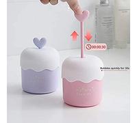 Akozon Bouteille de Nettoyant pour Le Visage Moussant Portable - Fabricant de Mousse Manuelle pour Moustiquaire Crémeux - 12x7,9 Cm, Matériau PP écologique, Disponible en Violet, Bleu et Rose