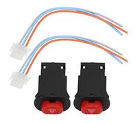 Akozon Bouton de Commutation Double Flash de Feux de Détresse Bouton de L'interrupteur de Feux Danger Voyants de Contrôleur D'avertissement à Double Flash en Plastique pour Scooter de Moto