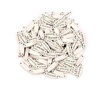 Akozon Boutons Ovales en Bois à 2 Trous, 100 Pièces, pour Bricolage, Scrapbooking et Couture, étiquettes en Bois Faites à la Main pour Projets Créatifs