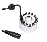 Akozon Brouillard d'eau de Bassin de Fontaine, humidificateur d'air de brumisateur d'atomiseur de nébuliseur ultrasonique,12 LED 24 V Couleur(Three-Color Gradient Atomizer) brumisateur à ultrasons br