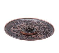 Akozon Brûleur D'Encens/Brûleur D'Encens/Brûleur Encens en Alliage de Zinc Bâton d'encensoir Titulaire Dragon Plaque Encensoir Modèle pour Bureau Temple Chambre(Rotes Kupfer)