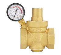 Akozon BSP DN32 Réducteur de Pression d'eau en Laiton avec Débit, Régulateur de Pression d'eau en Laiton DN32 avec Compteur