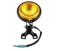 Akozon Bulbe de Lampe Phare Universal de 5 Pouces à LED Compatible avec les Hélicoptères, Lampe Frontale à Haute intensité, Installation Facile (Coque en verre jaune de coquille noire)