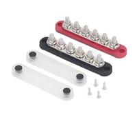 Akozon Bus de Batterie à Haute capacité de Courant 2 Pièces Bornier de Distribution d'énergie M8 Plaque de Cuivre Bornes en Acier Inoxydable 150A 300VAC 48VDC - Électronique/Voiture et Véhicule