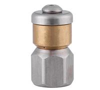 Akozon Buse de Nettoyage Rotative 1/4BSP Pression D'égout Drain de Tuyau De Nettoyage Buse en Acier Inoxydable