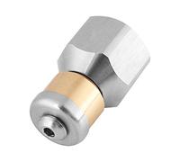 Akozon Buse de Nettoyage Rotative 3/8'' BSP Pression D'égout Tuyau De Nettoyage Buse en Acier Inoxydable SS304